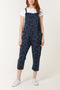 Made In Italy | Leopard Print Dungarees | Navy