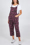 Made In Italy | Leopard Print Dungarees | Berry