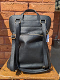The Tallulah Italian Leather Backpack Bag - Black