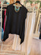 Black Dip Sides Top