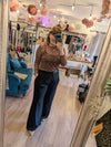 Wide leg belted trouser