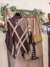 Made In Italy | Oversized Stripe Jumper | Chocolate Brown