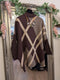 Made In Italy | Oversized Stripe Jumper | Chocolate Brown