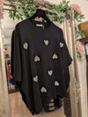 Made In Italy | Diamante Heart Jumper | Black
