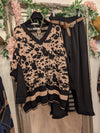Made In Italy | Cow Print V Neck Jumper | Black