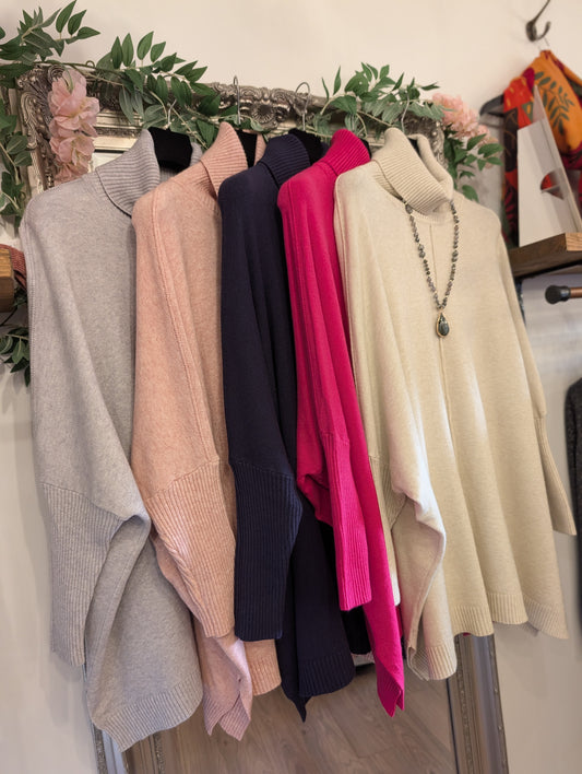 Made In Italy | Seam Front Roll Neck