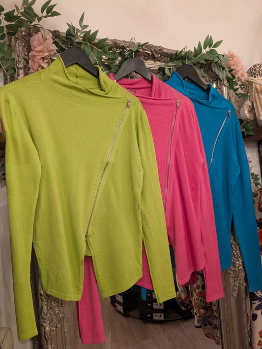 Made In Italy | Knitted Biker Jacket - Blossom Boutique Online  