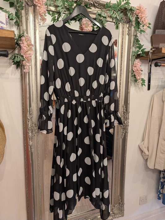 Pre-Loved | Roman Polka Dot Dress | UK 18