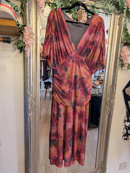 Pre-loved | Ruched Mesh Dress | Medium