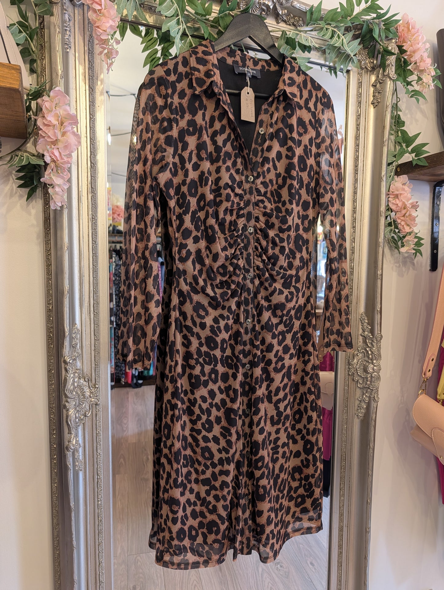 Pre-loved | SoSander Leopard Dress | UK 14