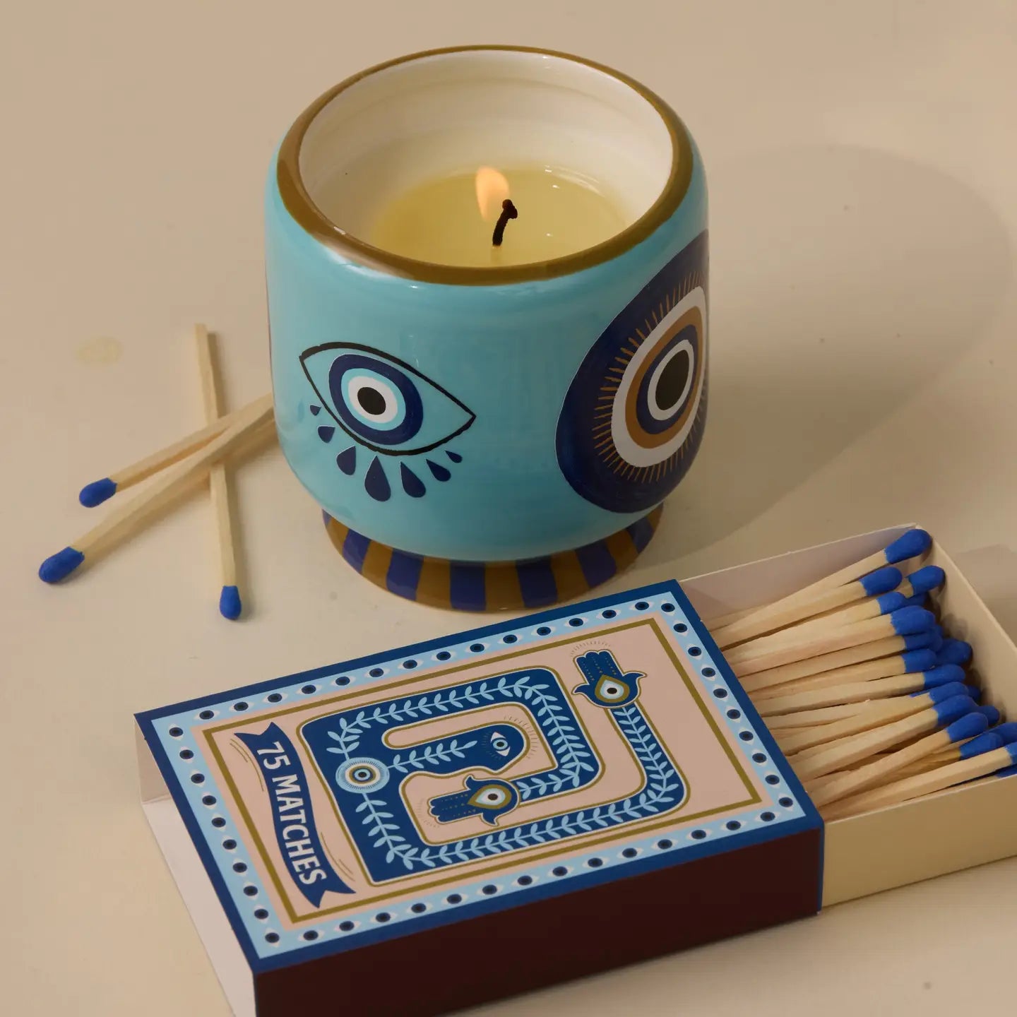 Paddywax A Dopo Eye Ceramic Candle - Incense & Smoke