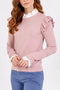 Ruffle Shoulder Jumper | Pink