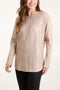 Fine Knit Foil Print Jumper | Gold