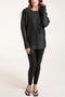 Fine Knit Glitter Jumper | Black