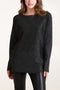 Fine Knit Glitter Jumper | Black