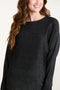 Fine Knit Glitter Jumper | Black