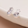 POM Sterling silver star and crystal stud earrings