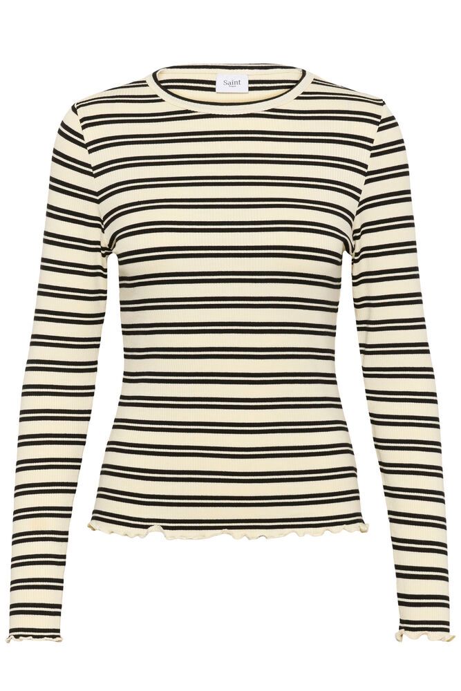 Striped long-sleeve shirt on a white background