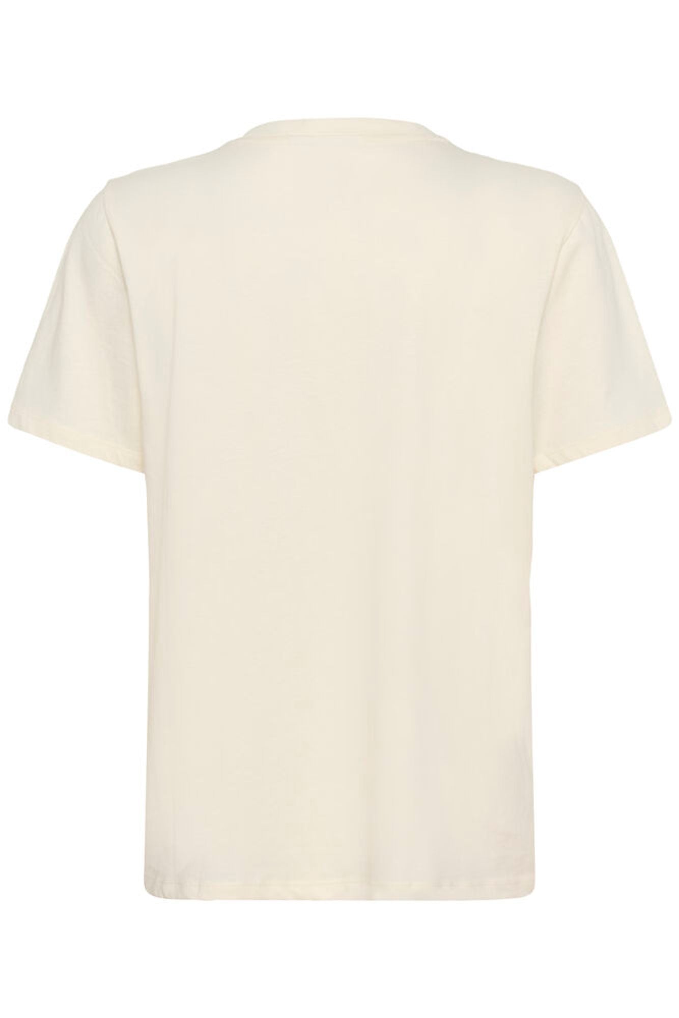 Back of a white t-shirt on a white background