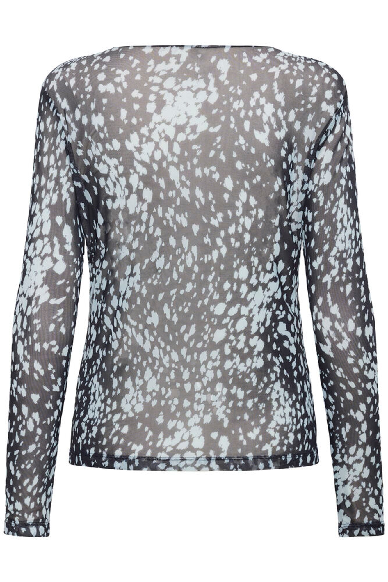 Flat way of the back of sheer top