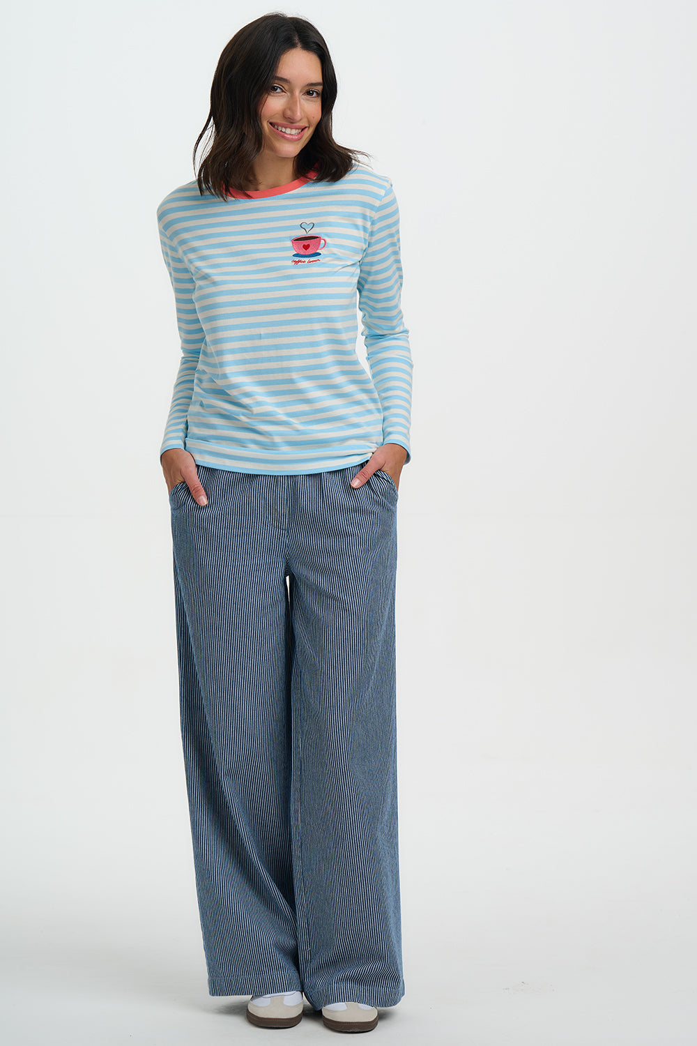 Sugarhill Brighton | Brunswick Jersey Top | Coffee Cup