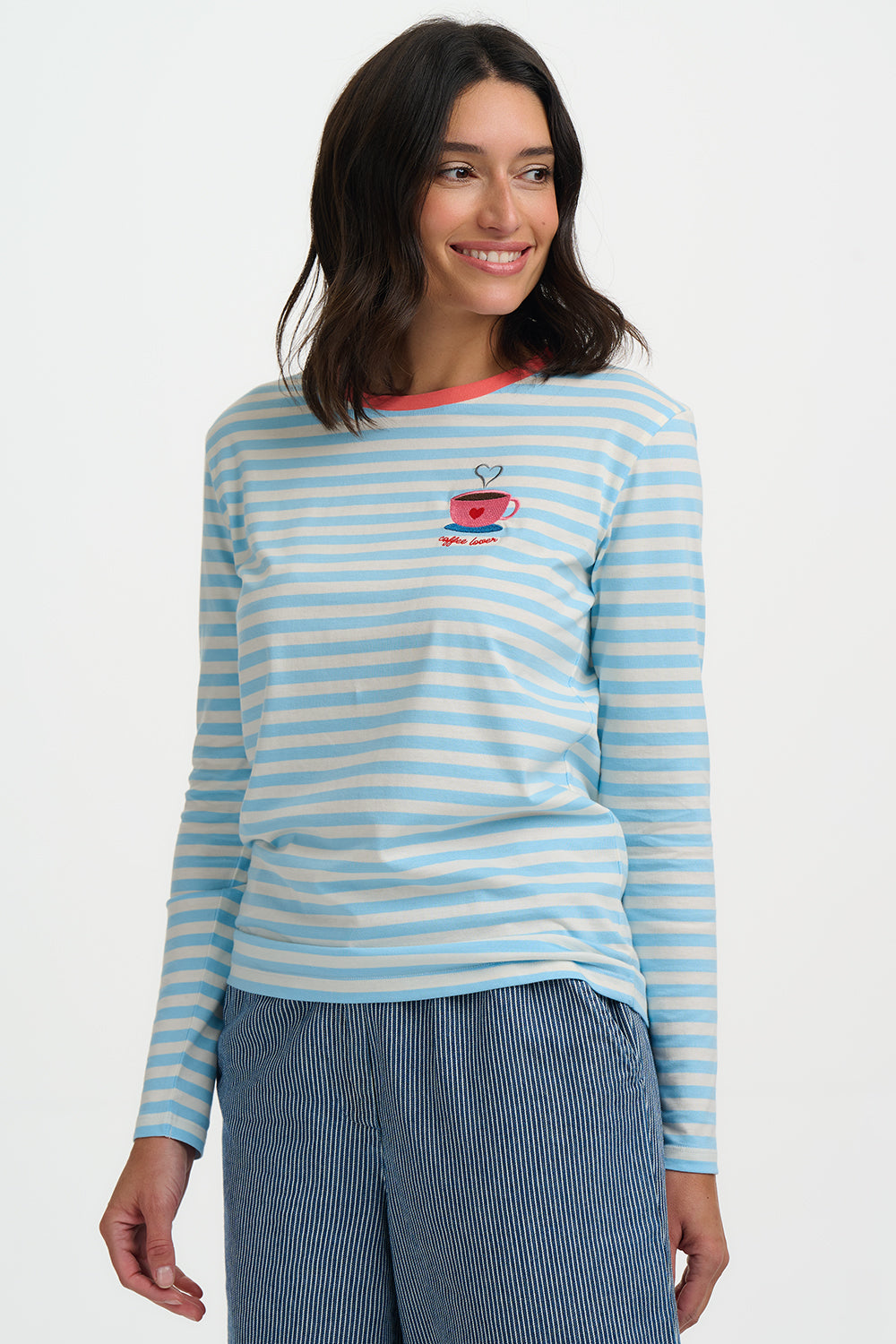 Sugarhill Brighton | Brunswick Jersey Top | Coffee Cup