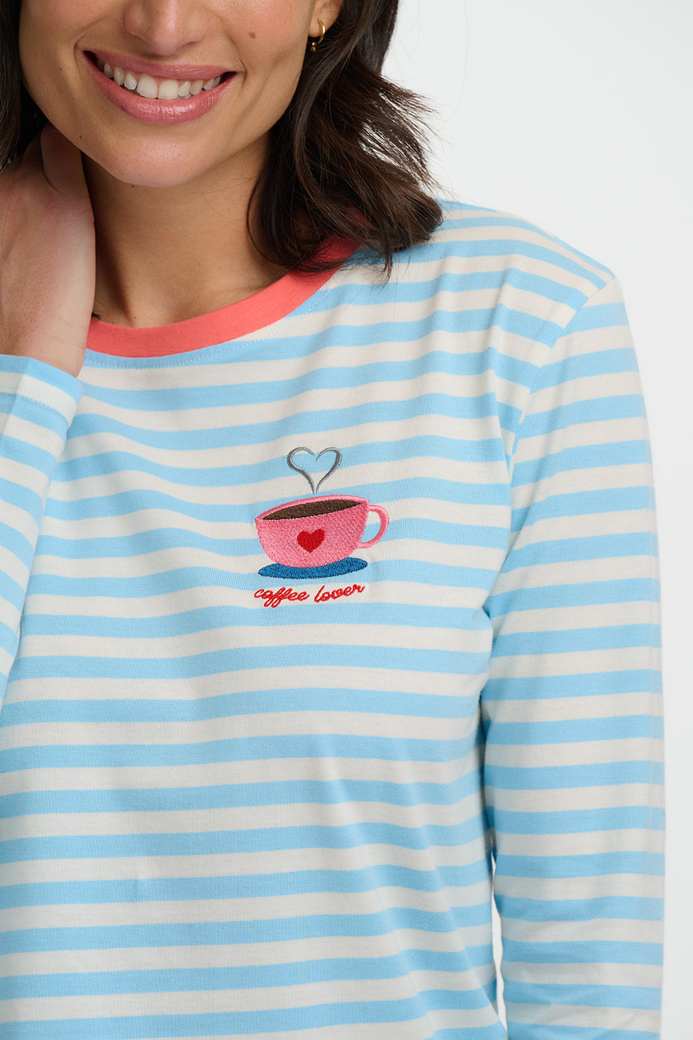 Sugarhill Brighton | Brunswick Jersey Top | Coffee Cup