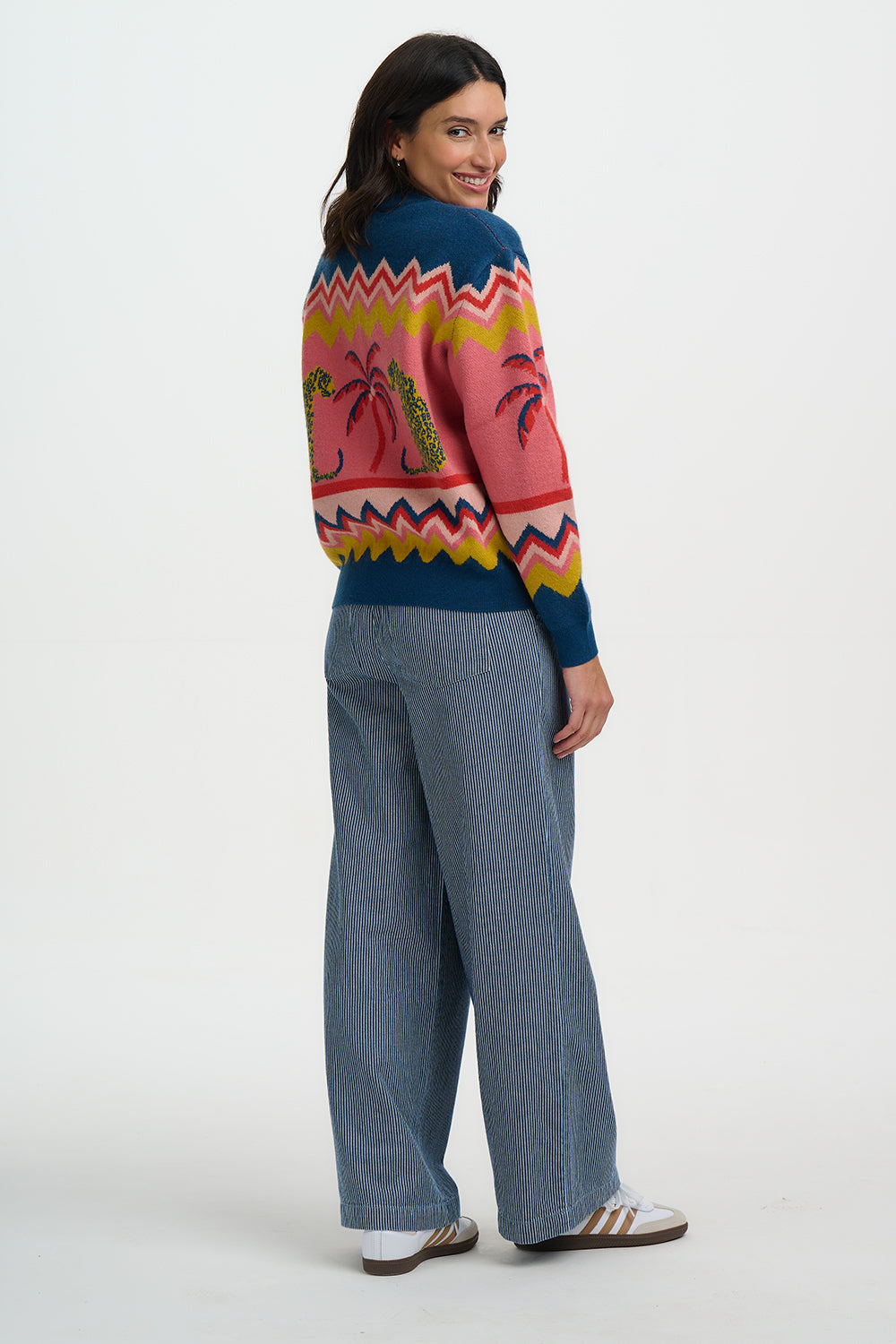 Sugarhill Brighton | Solana Knitted Bomber | Leopard & Palms - Blossom Boutique Online  