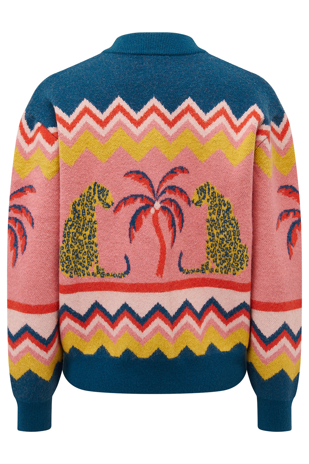 Sugarhill Brighton | Solana Knitted Bomber | Leopard & Palms - Blossom Boutique Online  