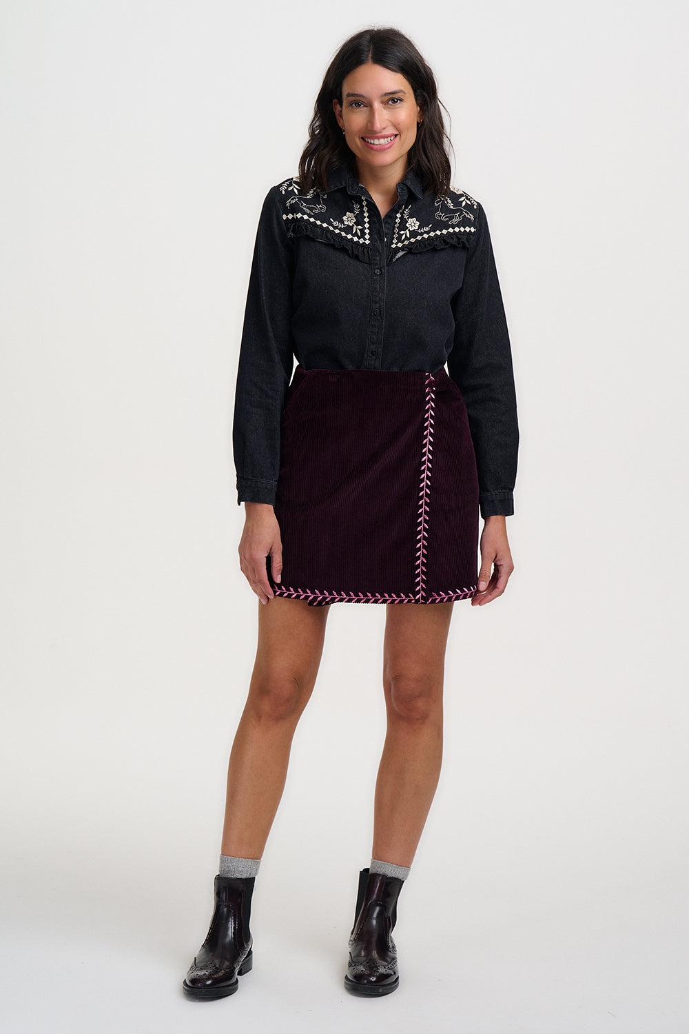 Sugarhill | Kerri Shirt | Washed Black Denim | Wil Horses