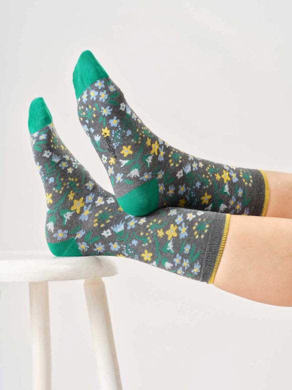 Thought | Women's Floral Organic Cotton Gift Box Socks