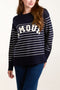 Amour Stripe Jumper | Navy