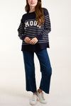 Amour Stripe Jumper | Navy