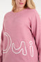 Oui Embroidered Jumper | Pink