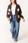 Made In Italy | Daisy Cardigan | Chocolate