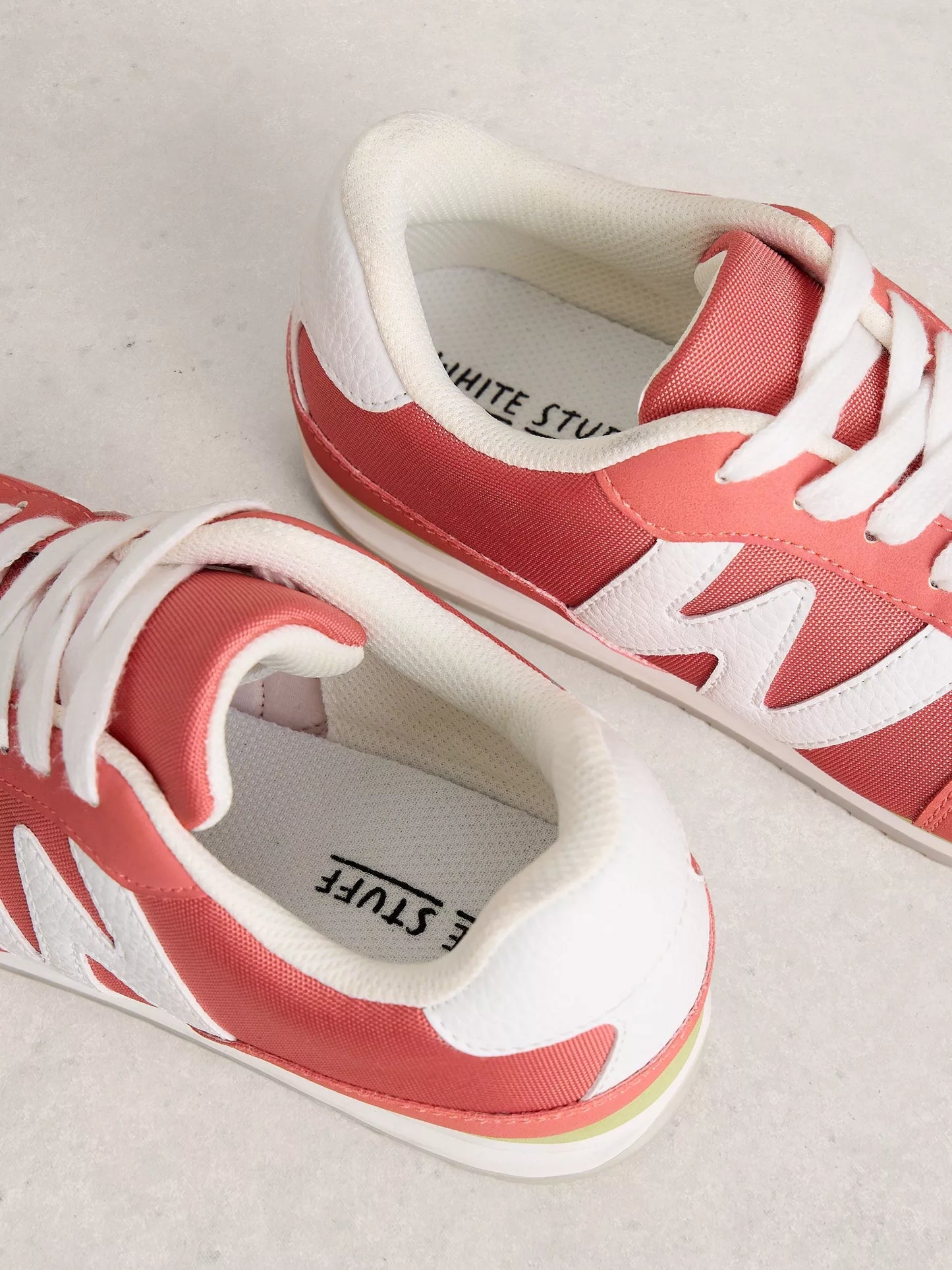 White Stuff | Lucy Lace Up Trainer | Mid Pink