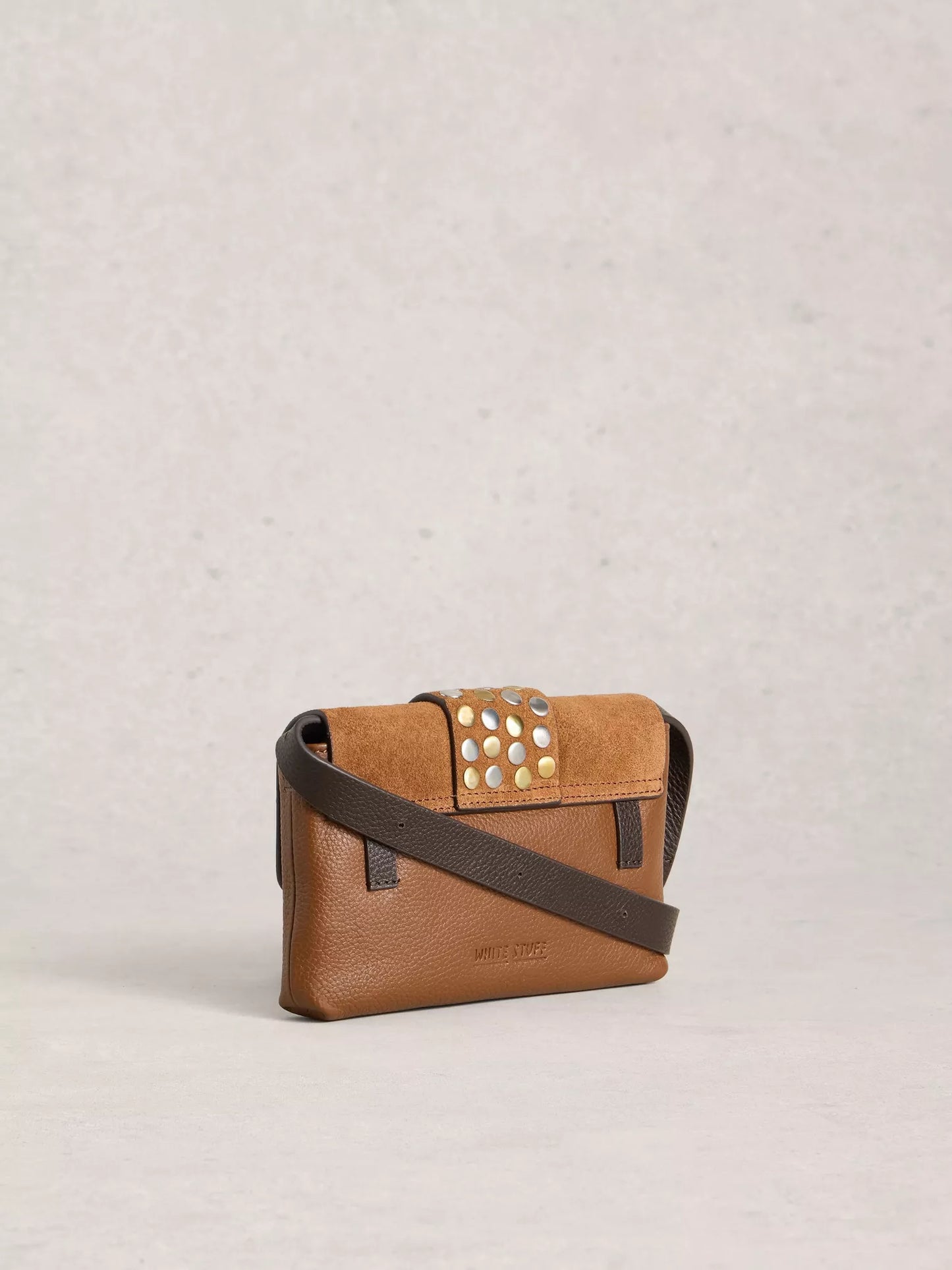 White Stuff | Tabby Leather Mini Bag | Mid Tan