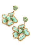 My Doris | Mint Flower Earrings