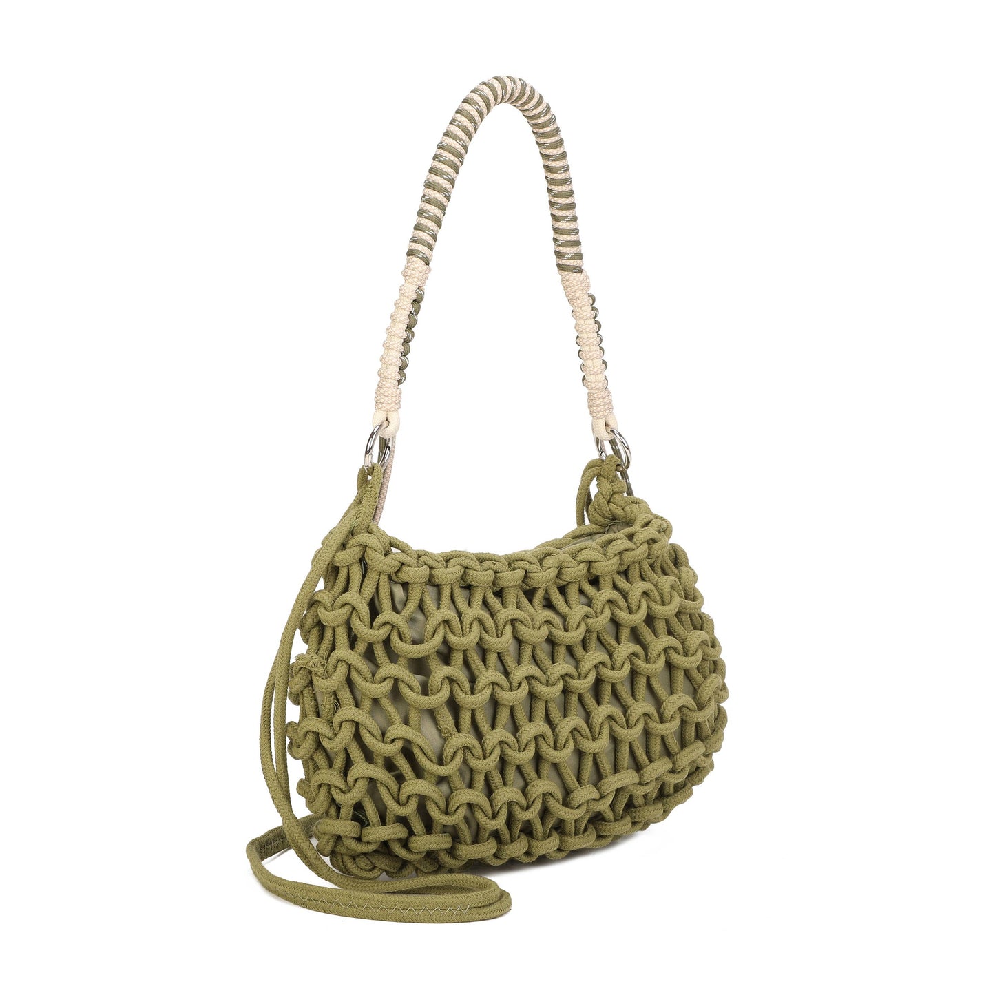 Handwoven Rope Shoulder Bag | Green