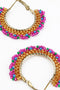 Pre-Order | My Doris Gold & Pink Beaded Hoop Earrings