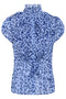 Saint Tropez LiljaSZ Crinkle Blouse | Blue Leopard