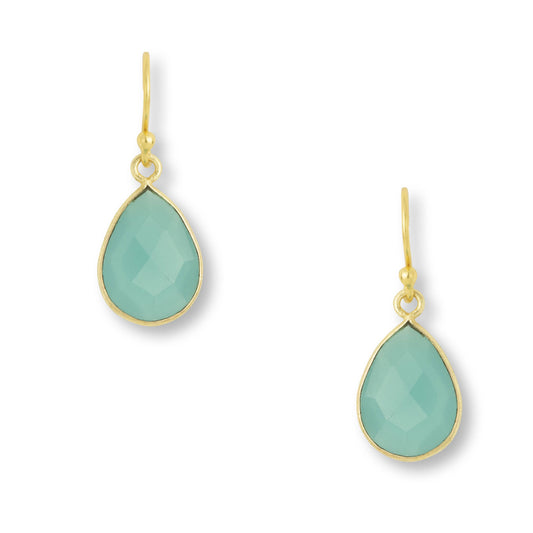 Ashiana London | Ava Aqua Chalcedony Earrings