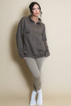 Pre-Order | Brooklyn Zip Sweatshirt | Chocolate