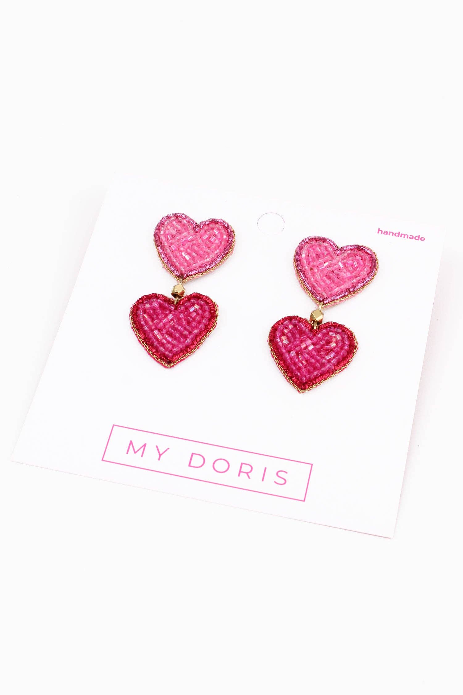 My Doris | Double Multi Heart Beaded Drops - Blossom Boutique Online  