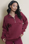 Pre-Order | Brooklyn Zip Sweatshirt | Burgundy