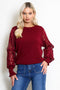 Crochet Sleeve Top | Burgundy