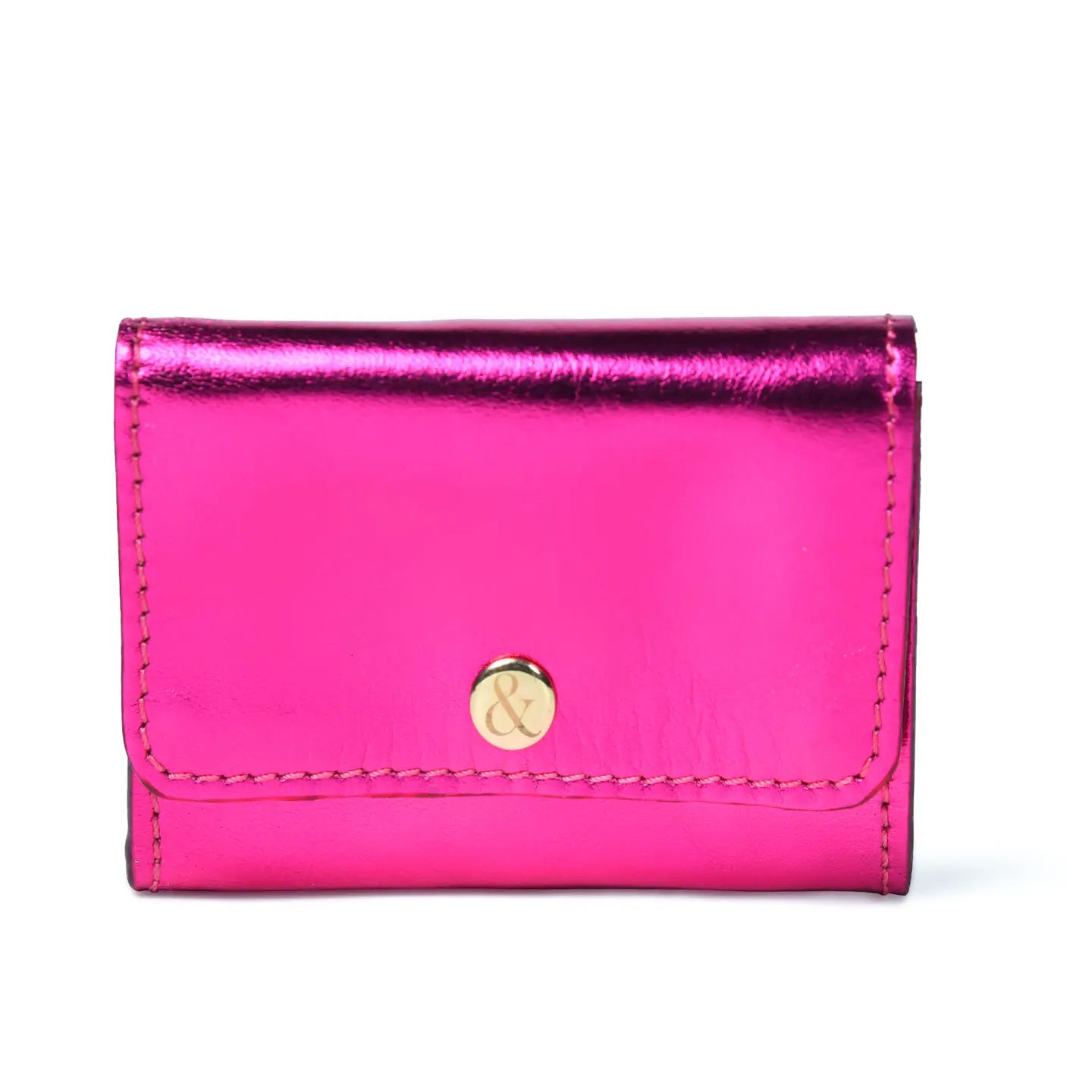 Bell & Fox | Leather Card Holder With Zip | Fuschia