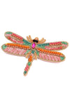 My Doris | Beaded Pink Dragonfly Brooch