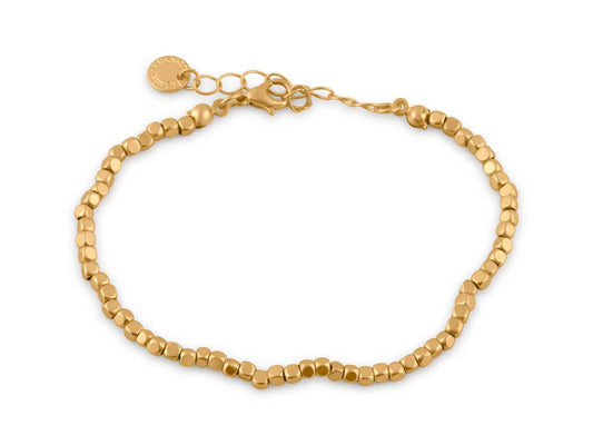 Big Metal London | SALOME BEADED MATTE BRACELET | MATTE GOLD