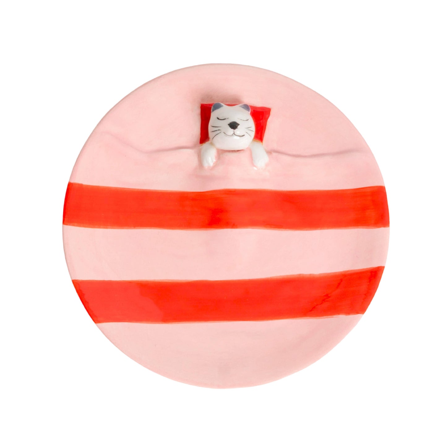 Oli Olsen | Helio Ferretti Trinket Tray Napping Cat Pink